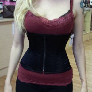 NWT XL/30" 1022 TIGHT LACING ZIPPER CORSET GARTER TABS